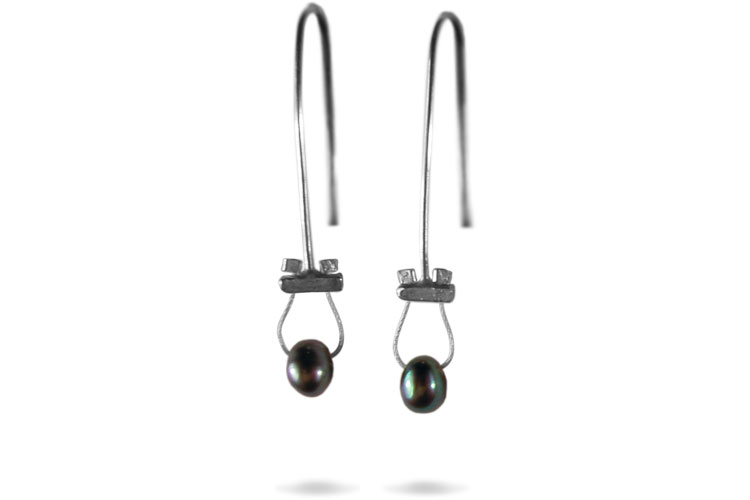 bead & gem earrings