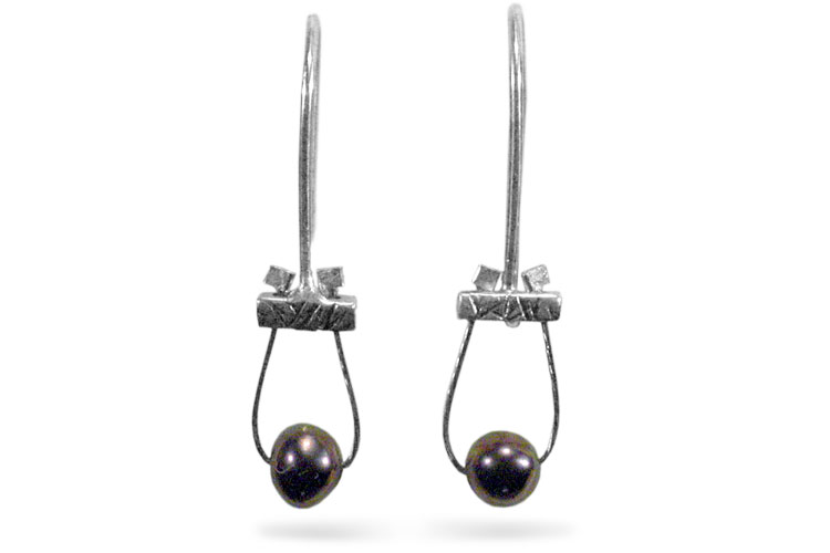 bead & gem earrings